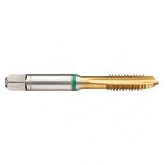 M14x1.25 6H 4-Flute Cobalt Green Ring Spiral Point Plug Tap-TiN - Eagle Tool & Supply