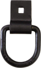 Buyers Products - Steel D-Ring with Integral Bracket - 3-1/2" Long, Black, For Use with Cargo Control - Eagle Tool & Supply