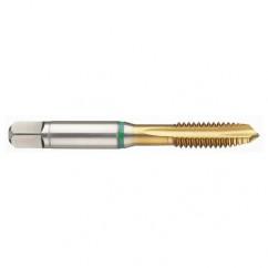 M18 x 2.5 Dia. - 6H - 4 FL - Cobalt Bottoming Green Ring Tap FORM-E-TiN - Eagle Tool & Supply