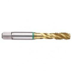 1-1/4-7 Dia. - 2B - 4 FL - Cobalt Bottoming Green Ring Tap FORM-E-TiN - Eagle Tool & Supply