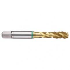 5/8-11 Dia. - 2B - 4 FL - Cobalt Bottoming Green Ring Tap FORM-E-TiN - Eagle Tool & Supply