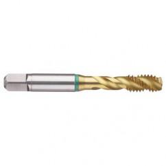 1-1/4-12 Dia. - 2B - 4 FL - Cobalt Bottoming Green Ring Tap FORM-E-TiN - Eagle Tool & Supply