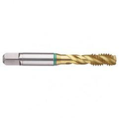 2-64 Dia. - 2B - 3 FL - Cobalt Bottoming Green Ring Tap FORM-E-TiN - Eagle Tool & Supply