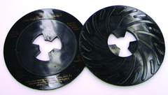 7" - Hard Black - Disc Pad Face Plate Ribbed - Eagle Tool & Supply