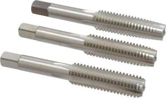 Cleveland - 1/2-13 UNC, 4 Flute, Bottoming, Plug & Taper, Bright Finish, High Speed Steel Tap Set - Right Hand Cut, 3-3/8" OAL, 0.94" Thread Length - Eagle Tool & Supply