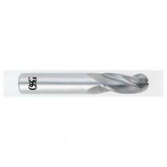 8mm Dia. - 64mm OAL - Carbide - Ball End HP End Mill-3 FL - Eagle Tool & Supply