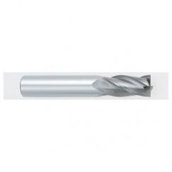 1 Dia. x 4 Overall Length 4-Flute Square End Solid Carbide SE End Mill-Round Shank-Center Cutting-TiAlN - Eagle Tool & Supply