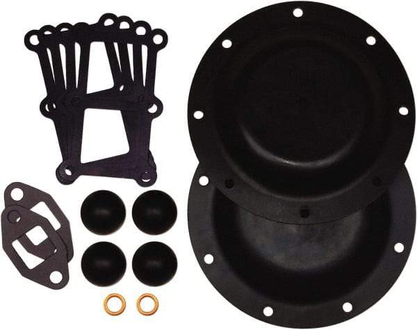SandPIPER - 2" Pump, Buna-N Fluid Section Repair Kit - For Use with Diaphragm Pumps - Eagle Tool & Supply