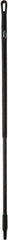 Vikan - 51 x 1-1/4" Fiberglass Squeegee Handle - European Threaded Connection, Black - Eagle Tool & Supply