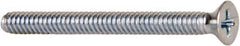 Value Collection - #4-40 UNC, 1-1/4" OAL Phillips Drive Machine Screw - Flat Head, Grade J82 Steel, Zinc-Plated Finish, Without Washer - Eagle Tool & Supply