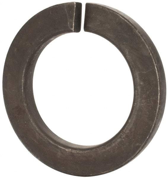 Value Collection - M45, 45.5mm ID, 71.2mm OD, 7mm Thick Split Lock Washer - Grade 8 Spring Steel, Zinc-Plated Finish, 45.5mm Min ID, 46.7mm Max ID - Eagle Tool & Supply