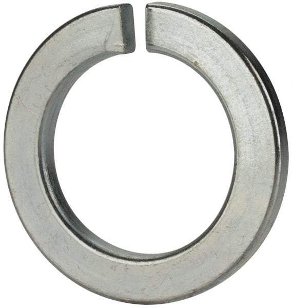 Value Collection - M48, 49mm ID, 75mm OD, 7mm Thick Split Lock Washer - Grade 8 Spring Steel, Zinc-Plated Finish, 49mm Min ID, 50.5mm Max ID - Eagle Tool & Supply