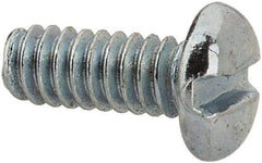 Value Collection - #3-48 UNC, 1/4" Length Under Head Slotted Drive Machine Screw - Pan Head, Grade J82 Steel, Zinc-Plated Finish, Without Washer - Eagle Tool & Supply