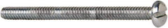 Value Collection - #4-40 UNC, 1-1/2" Length Under Head Slotted Drive Machine Screw - Pan Head, Grade J82 Steel, Zinc-Plated Finish, Without Washer - Eagle Tool & Supply