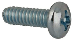 Value Collection - #3-48 UNC, 5/16" Length Under Head Phillips Drive Machine Screw - Pan Head, Grade J82 Steel, Zinc-Plated Finish, Without Washer - Eagle Tool & Supply