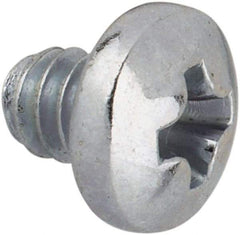 Value Collection - #4-40 UNC, 1/8" Length Under Head Phillips Drive Machine Screw - Pan Head, Grade J82 Steel, Zinc-Plated Finish, Without Washer - Eagle Tool & Supply