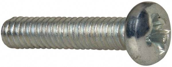 Value Collection - #5-40 UNC, 5/8" Length Under Head Phillips Drive Machine Screw - Pan Head, Grade J82 Steel, Zinc-Plated Finish, Without Washer - Eagle Tool & Supply