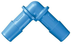 Made in USA - 3/4" Barb, HDPE Single Barbed Tube Elbow - Blue, Male - Eagle Tool & Supply