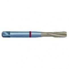 6-32 2B 3-Flute PM Cobalt Red Ring Semi-Bottoming 15 degree Spiral Flute Tap-TiN - Eagle Tool & Supply