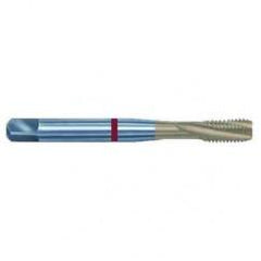 8-32 2B 3-Flute PM Cobalt Red Ring Semi-Bottoming 15 degree Spiral Flute Tap-TiN - Eagle Tool & Supply