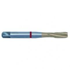 3/8-24 2B 3-Flute PM Cobalt Red Ring Semi-Bottoming 15 degree Spiral Flute Tap-TiN - Eagle Tool & Supply