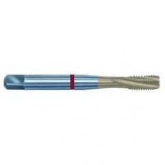 3/8-24 2B 3-Flute PM Cobalt Red Ring Semi-Bottoming 15 degree Spiral Flute Tap-TiN - Eagle Tool & Supply