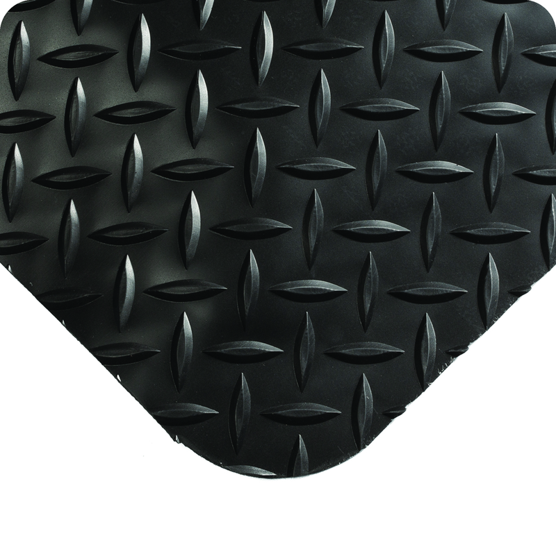 Diamond-Plate SpongeCote 3' x 75' Black Work Mat - Eagle Tool & Supply