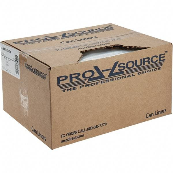 PRO-SOURCE - 24 Gal Capacity, Clear, Linear Low-Denstiy Polyethylene (LLDPE), Hazardous Waste Bag - 6 mil Thick x 18" Wide x 30" High, Roll - Eagle Tool & Supply