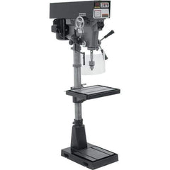 Jet - 15" Swing, Variable Speed Pulley Drill Press - Variable Speed, 1 hp, Three Phase - Eagle Tool & Supply