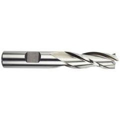 1 Dia. x 4-1/8 Overall Length 3-Flute Square End High Speed Steel SE End Mill-Round Shank-Center Cutting -Uncoated - Eagle Tool & Supply