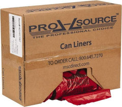 PRO-SOURCE - 16 Gal Capacity, Red, Hazardous Waste Bag - 1.3 mil Thick x 24" Wide x 31" High, Roll - Eagle Tool & Supply