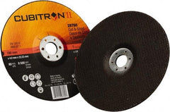 3M - 36 Grit, 7" Wheel Diam, 1/8" Wheel Thickness, 7/8" Arbor Hole, Type 27 Depressed Center Wheel - Ceramic, 8,500 Max RPM - Eagle Tool & Supply