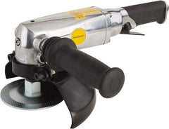 Value Collection - 7" Wheel Diam, 8,500 RPM, Pneumatic Angle & Disc Grinder - 5/8-11 Spindle, 6 CFM, Front Exhaust - Eagle Tool & Supply
