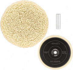 DeWALT - 7" Diam Cotton Blend Buffing & Backing Pad - Threaded Arbor Attachment - Eagle Tool & Supply