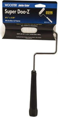 Wooster Brush - 11" Long, 3/8" Nap, Mini Woven - 6-1/2" Wide, Steel Frame, Includes Roller Cover & Frame - Eagle Tool & Supply