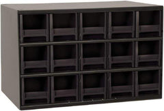Akro-Mils - 15 Drawer, Small Parts Cabinet - 11" Deep x 17" Wide x 11" High - Eagle Tool & Supply
