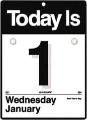 AT-A-GLANCE - 365 Sheet, 4-7/8 x 8", Wall Calendar - White - Eagle Tool & Supply