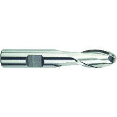 7/16" Dia. - 3-1/4" OAL - HSS-TiN - Ball Nose SE EM - 2 FL - Eagle Tool & Supply