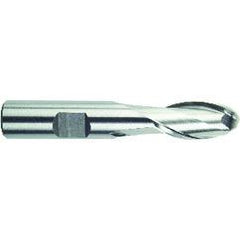7/8" Dia. - 4-1/2" OAL - HSS-TiN - Ball Nose SE EM - 2 FL - Eagle Tool & Supply