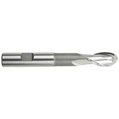 3/16" Dia. - 2-11/16" OAL; HSS-TiN - Ball Nose Extension SE EM - 2 FL - Eagle Tool & Supply