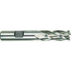 1-1/4 Dia. x 4-1/2 Overall Length 6-Flute Square End High Speed Steel SE End Mill-Round Shank-Non-Center Cut-Uncoated - Eagle Tool & Supply