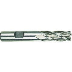2 Dia. x 4-1/2 Overall Length 6-Flute Square End High Speed Steel SE End Mill-Round Shank-Center Cut-Uncoated - Eagle Tool & Supply