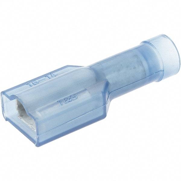 Value Collection - 16 to 14 AWG, Nylon, Fully Insulated, Female Wire Disconnect - 1/4" Wide Tab, Blue, CSA Certified, UL Listed - Eagle Tool & Supply
