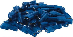 Value Collection - 16 to 14 AWG, Nylon, Fully Insulated, Female Wire Disconnect - 1/4" Wide Tab, Blue, CSA Certified, UL Listed - Eagle Tool & Supply