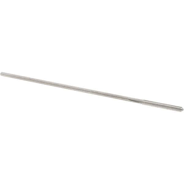 Alvord Polk - 0.059" High Speed Steel 4 Flute Chucking Reamer - Straight Flute, 0.051" Straight Shank, 1/2" Flute Length, 2-1/2" OAL - Eagle Tool & Supply
