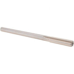 Alvord Polk - 0.4905" High Speed Steel 6 Flute Chucking Reamer - Straight Flute, 0.4355" Straight Shank, 2" Flute Length, 8" OAL - Eagle Tool & Supply