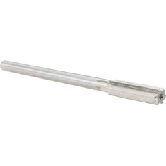 Alvord Polk - 0.483" High Speed Steel 6 Flute Chucking Reamer - Straight Flute, 0.4355" Straight Shank, 2" Flute Length, 8" OAL - Eagle Tool & Supply