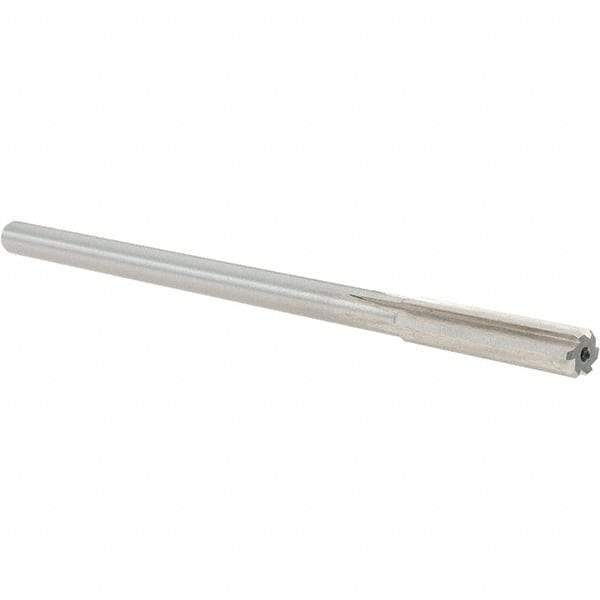 Alvord Polk - 0.32" High Speed Steel 6 Flute Chucking Reamer - Straight Flute, 0.2792" Straight Shank, 1-1/2" Flute Length, 6" OAL - Eagle Tool & Supply