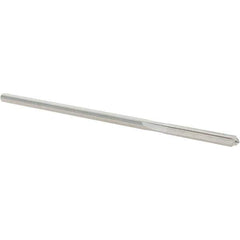 Alvord Polk - 0.145" High Speed Steel 4 Flute Chucking Reamer - Straight Flute, 0.135" Straight Shank, 1" Flute Length, 4" OAL - Eagle Tool & Supply
