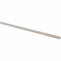 Alvord Polk - 0.134" High Speed Steel 4 Flute Chucking Reamer - Straight Flute, 0.1275" Straight Shank, 1" Flute Length, 4" OAL - Eagle Tool & Supply